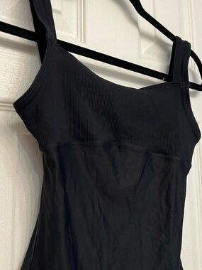 Wear Moi Black Ribbed Tank Leotard